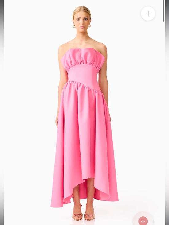 Elliatt Dresses & Skirts - elliatt laurel pink ruffle bust boned strapless maxi gown dress size medium